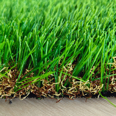 Landschaftliche Freizeit Nutzung von synthetischem Rasen ohne Füllung mit 260 Stichen/M 50 mm Pfahlhöhe mit geradlinigem und gekrümmtem Gras