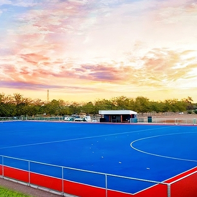 15 mm Hockey-Künstlicher Rasen 8000 Dtex Blau synthetisches Gras mit geringer Wartung