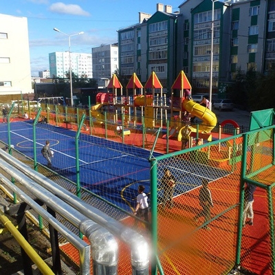 20 mm Pfahlhöhe Anpassungsfähiges Mehrzweck-gelbes Kunstgras für Tennis und andere Sportarten