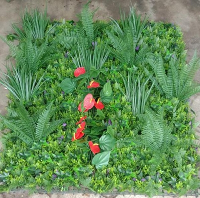 100cm*100cm Wartungsarme Wand Künstliches Gras Panel Quadratische Form Anti-Aging