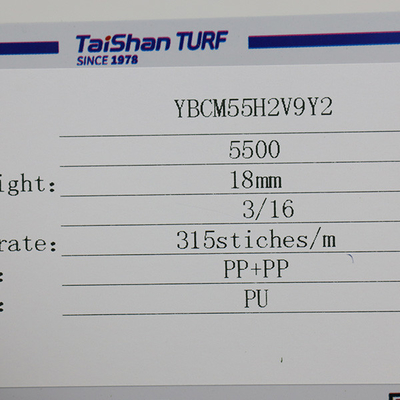 18mm künstlicher Rasen Dtex 5500 mit doppelter PP-Rücklage für Weltklasse-Sportveranstaltungen
