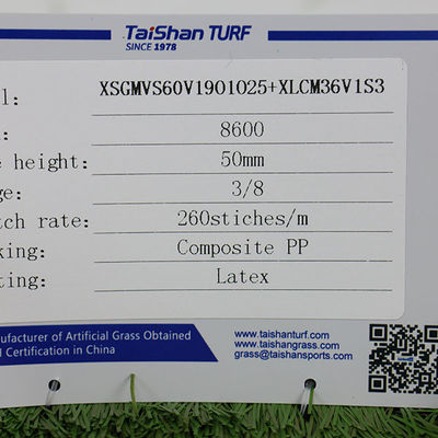 50 mm Pfahlhöhe 9600 Dtex UV-beständig künstliches Gras für Freizeitlandschaftsgestaltung