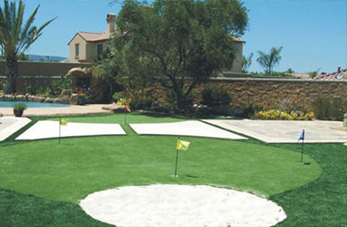 Golf-Kunstrasen mit 17 mm Florhöhe, hoher Dichte und PU-Kleber für synthetische Putting Greens