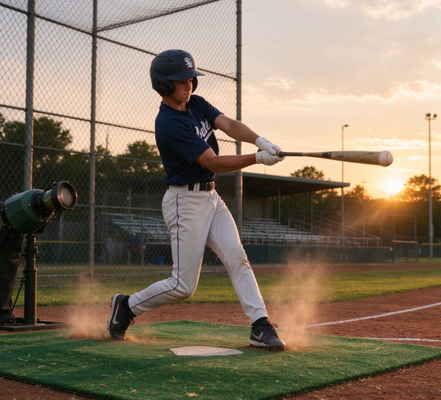 Portable Artificial Turf Baseball Batting Mat with PU Foam Backing UV Resistant and Customizable Options